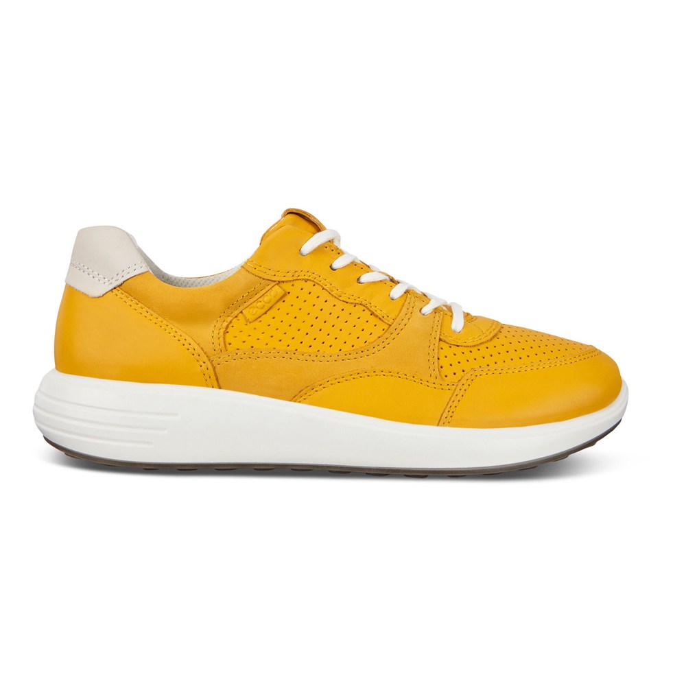 ECCO Womens Sneakers Yellow/White - Soft 7 Runner - VYX-036517